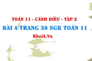 Bài 4 trang 38 Toán 11 tập 2 Cánh Diều